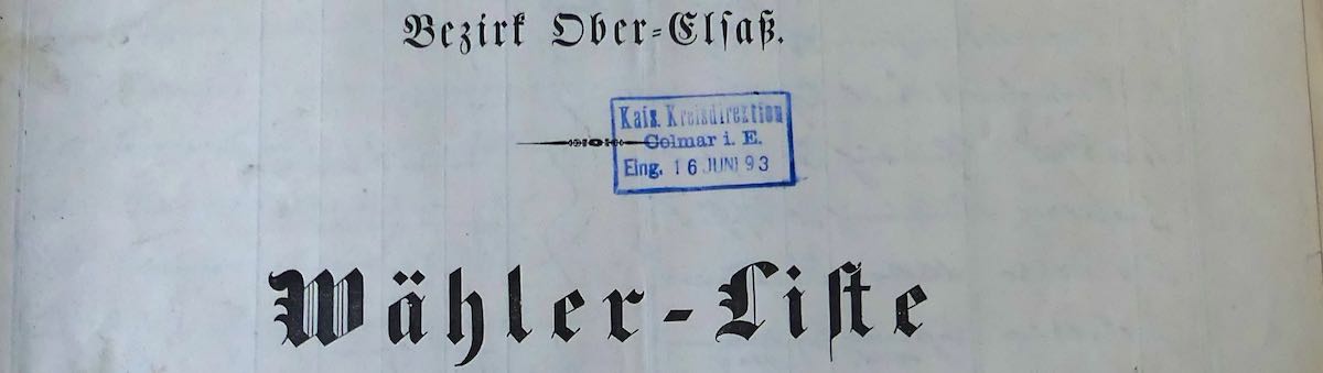 BREITENBACH liste électorale 1893