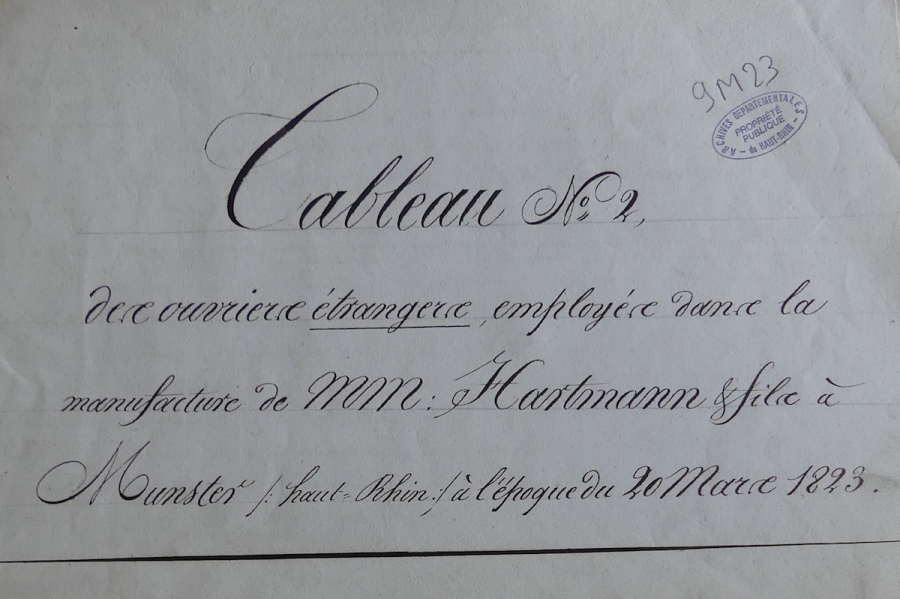 Hartmann & fils - ouvriers étrangers