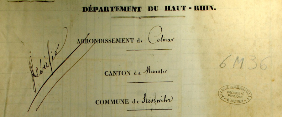 Stosswihr - Dénombrement de 1836